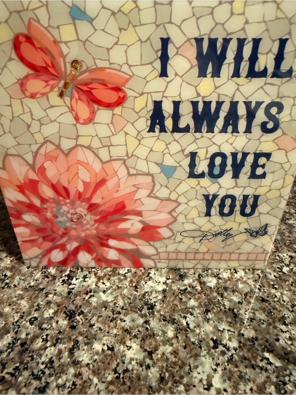 Dolly Parton Floral Wall Decor - I Will Always Love You, wood cutting Board